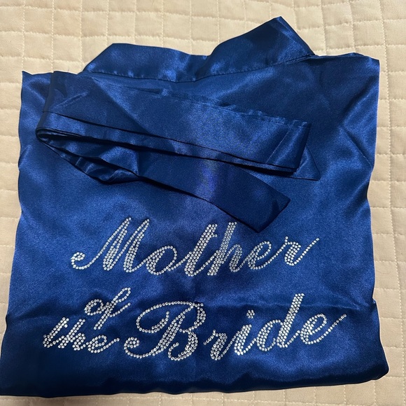 Blue Satin Robe - Picture 2 of 2